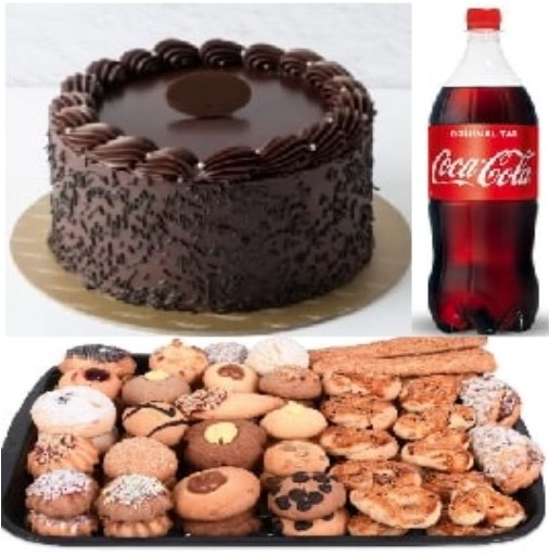 1 Litre Kola Dahil 4-6 Kişilik Pasta Menüsü pasta
