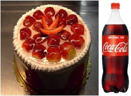 Çilekli Pasta 1 Litre Cola pasta