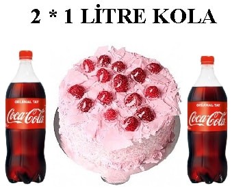 Frambuazlı Yaş Pasta ve 2 Litre Cola Avantajı pasta